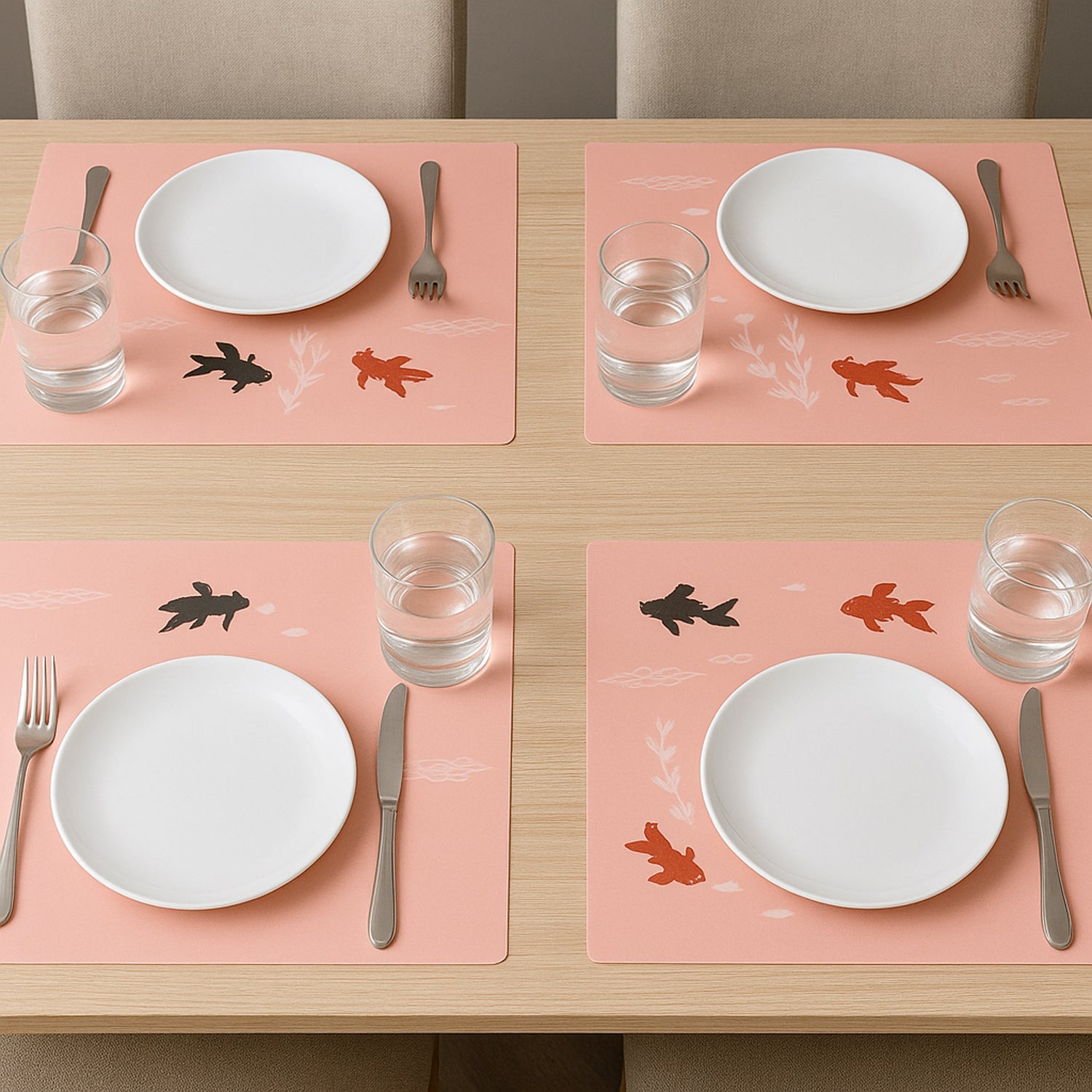 Decorative Dining Table Placemats with Elegant Design (4 Pc / 45x35 Cm) Decorative Dining Table Placemats with Elegant Design (4 Pc / 45x35 Cm)